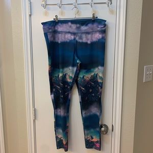 Workout Pants - Cosmic Mountains